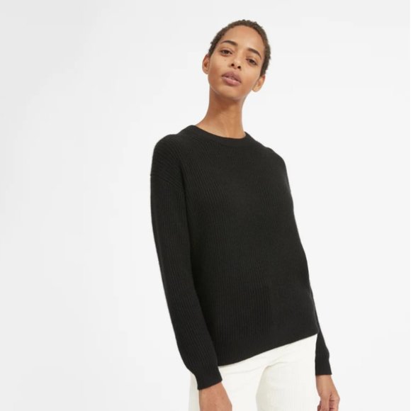Everlane The Cashmere Rib Round Crew - Picture 2 of 3
